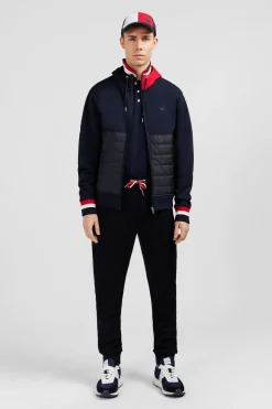 Clearance weat Zippe Beu Fonce A Capuche Tricoore Homme Sweats