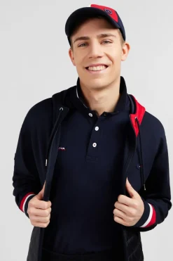 Clearance weat Zippe Beu Fonce A Capuche Tricoore Homme Sweats