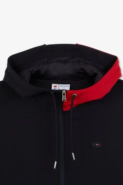 Clearance weat Zippe Beu Fonce A Capuche Tricoore Homme Sweats