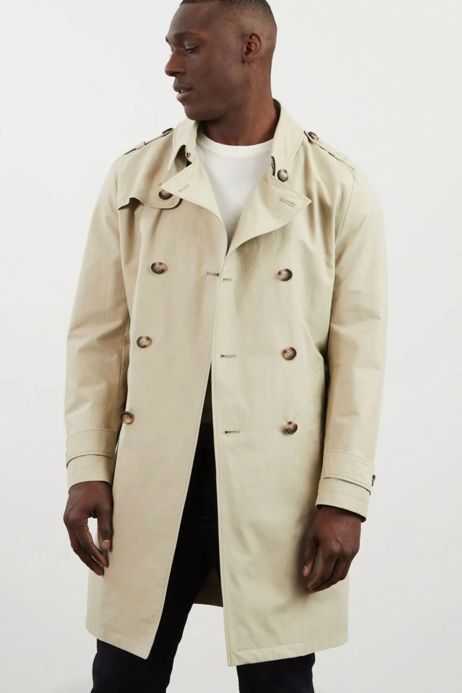 Trench Coat Deperant Beige Homme Manteaux Et Vestes
