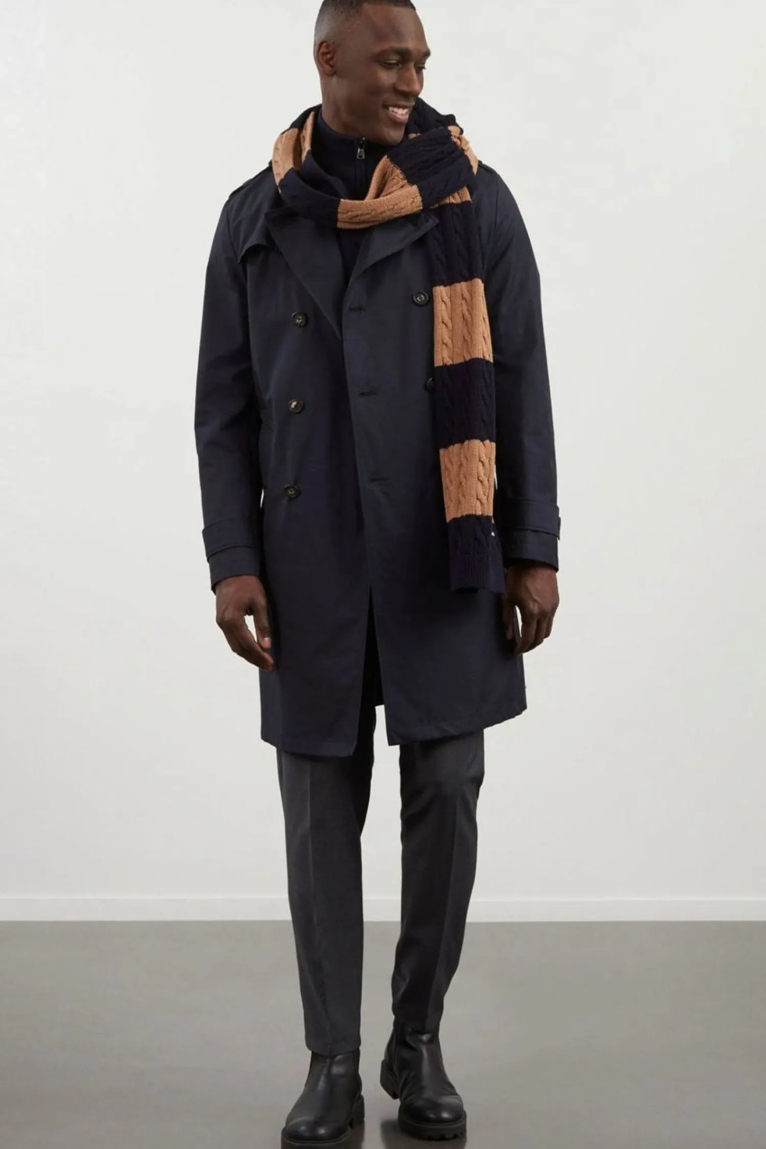 Clearance Trench Coat Deperant Beu arine Homme Manteaux Et Vestes