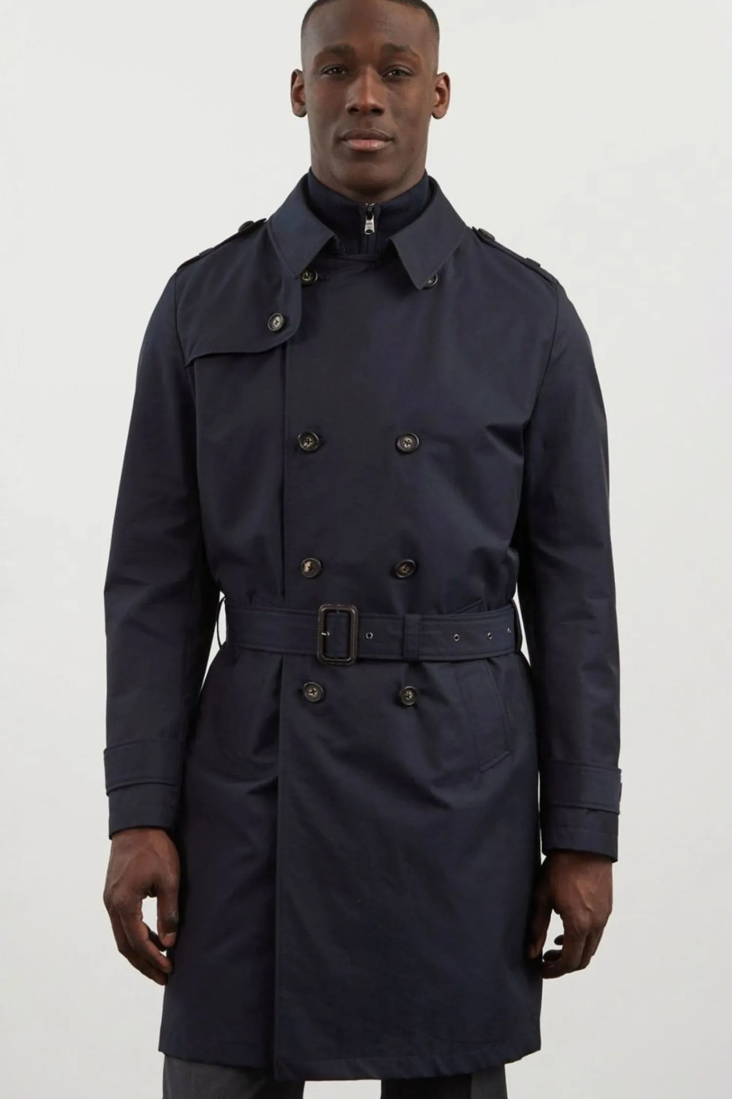 Clearance Trench Coat Deperant Beu arine Homme Manteaux Et Vestes