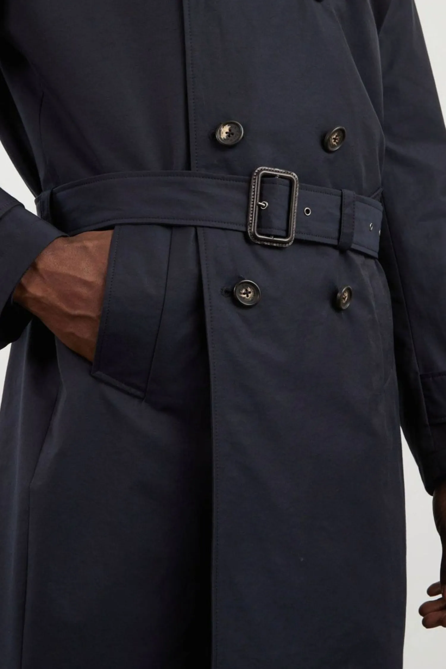 Clearance Trench Coat Deperant Beu arine Homme Manteaux Et Vestes