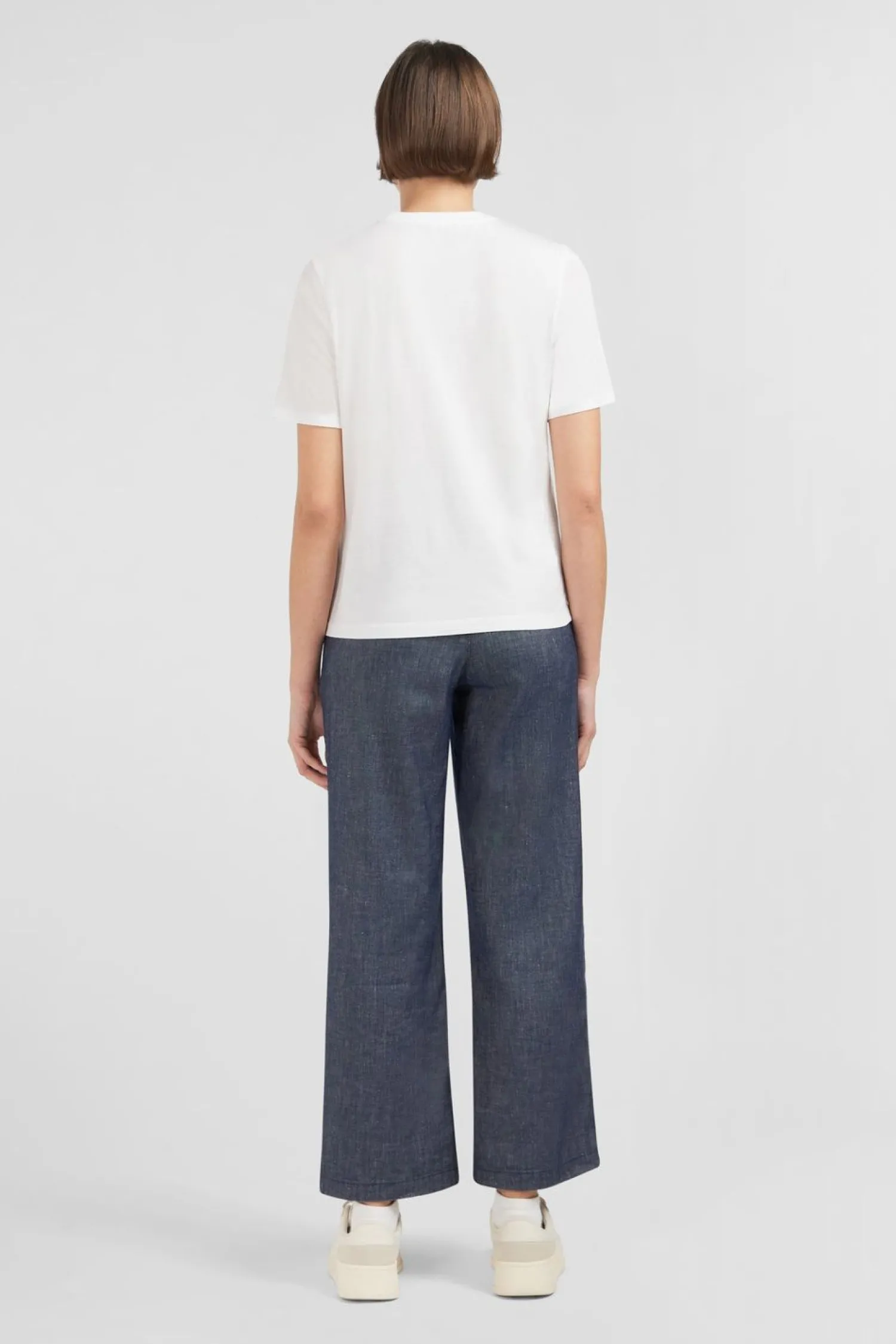 New T-hirt Banc Uni A anche Courte Femme T-Shirts