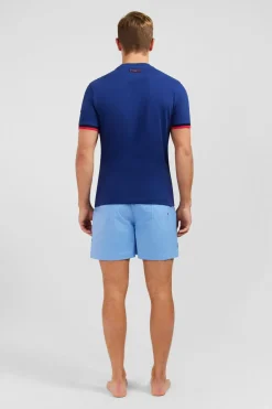 Discount T-hirt Beu Fonce A Broderie Bicoore Homme T-Shirts
