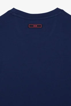 Discount T-hirt Beu Fonce A Broderie Bicoore Homme T-Shirts