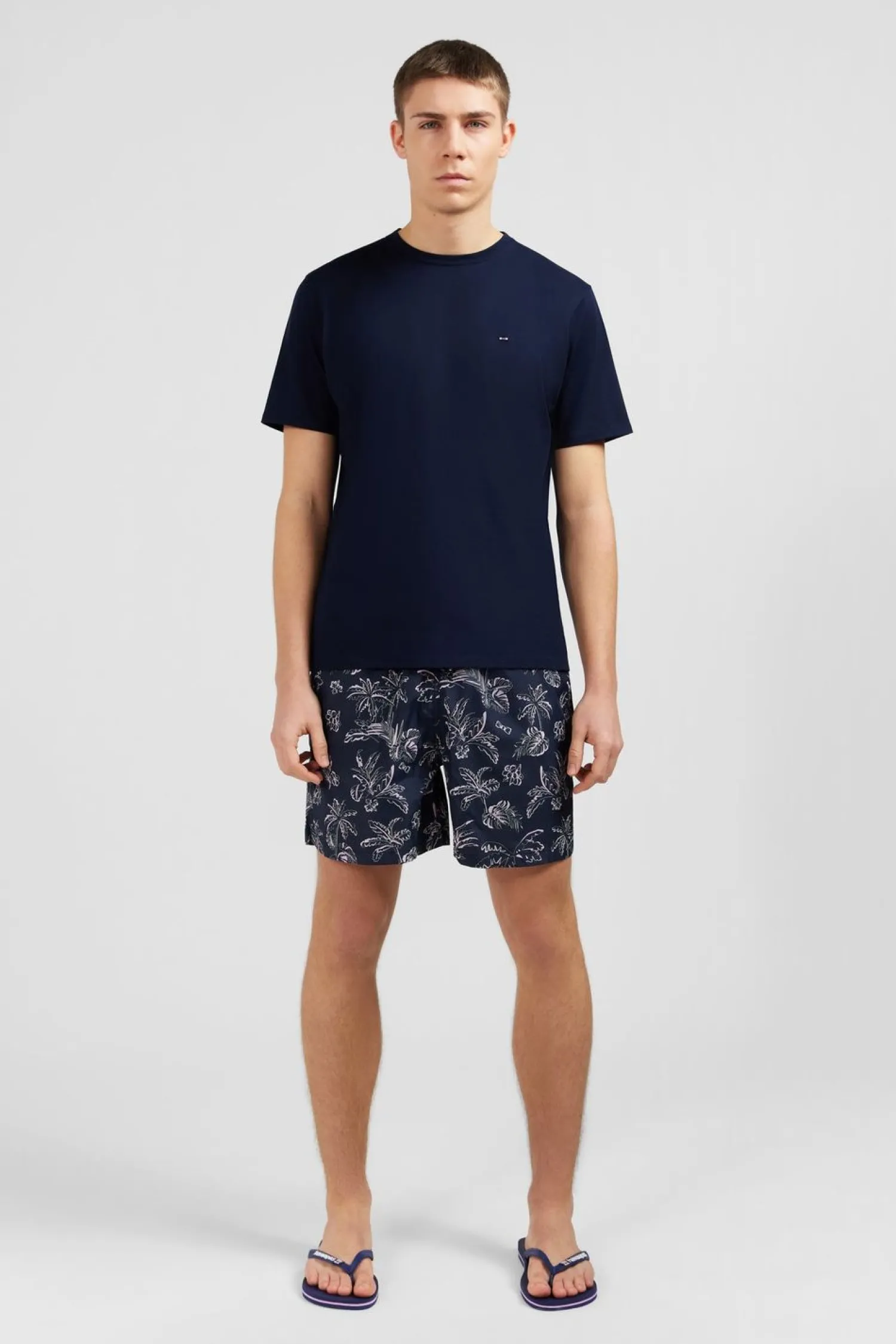 Clearance T-hirt Beu Fonce En Coton Fae Homme T-Shirts