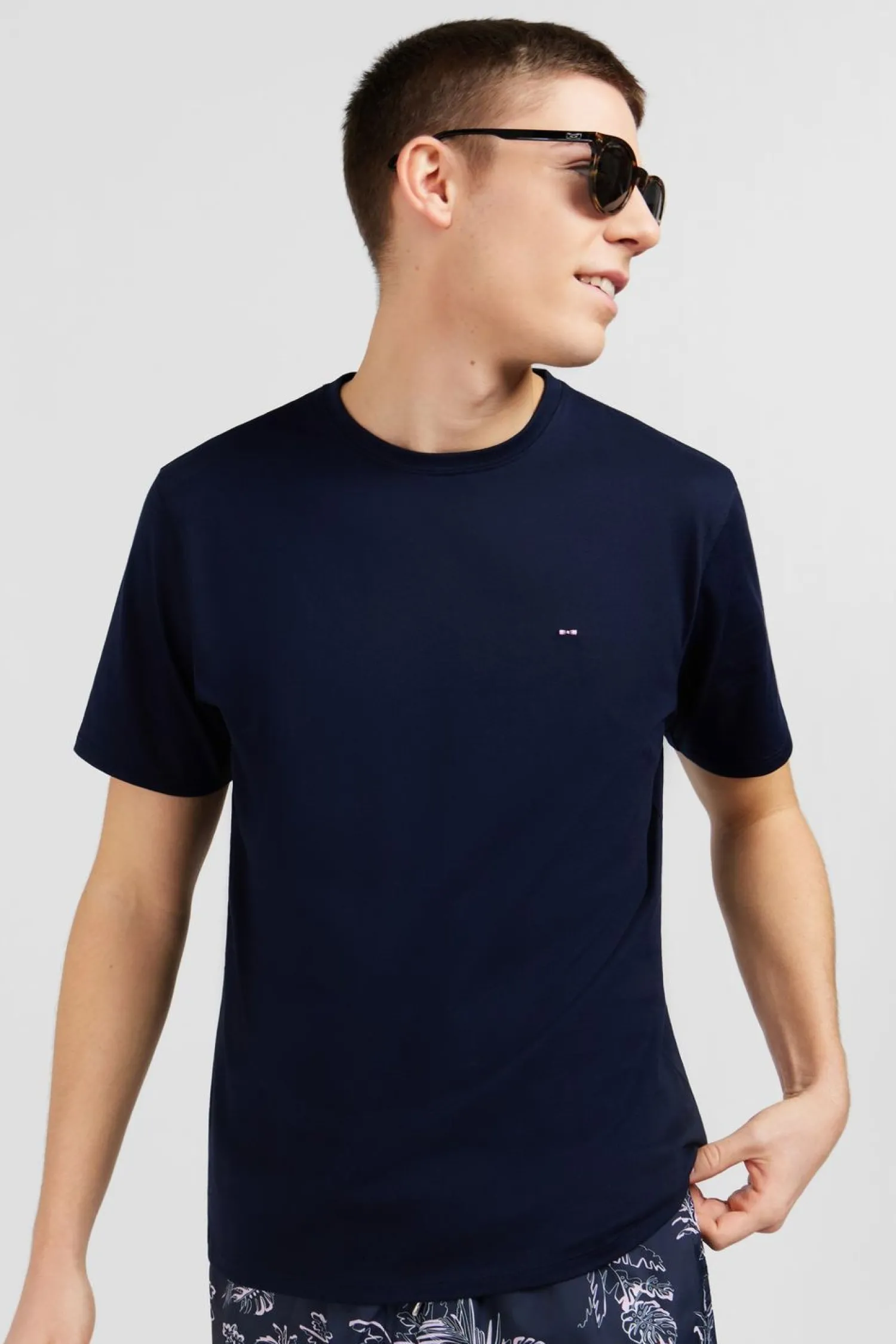 Clearance T-hirt Beu Fonce En Coton Fae Homme T-Shirts