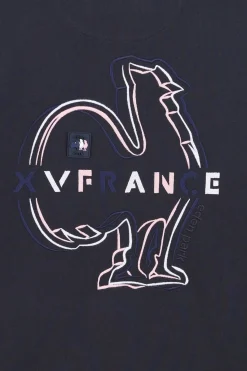 Outlet T-hirt Beu arine A Coq Xv De France Au Do Homme T-Shirts