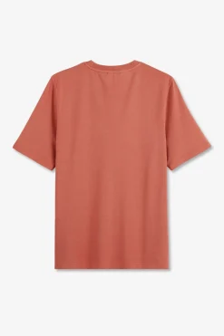 Hot T-hirt Brique Uni A anche Courte Femme T-Shirts