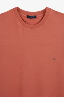 Hot T-hirt Brique Uni A anche Courte Femme T-Shirts