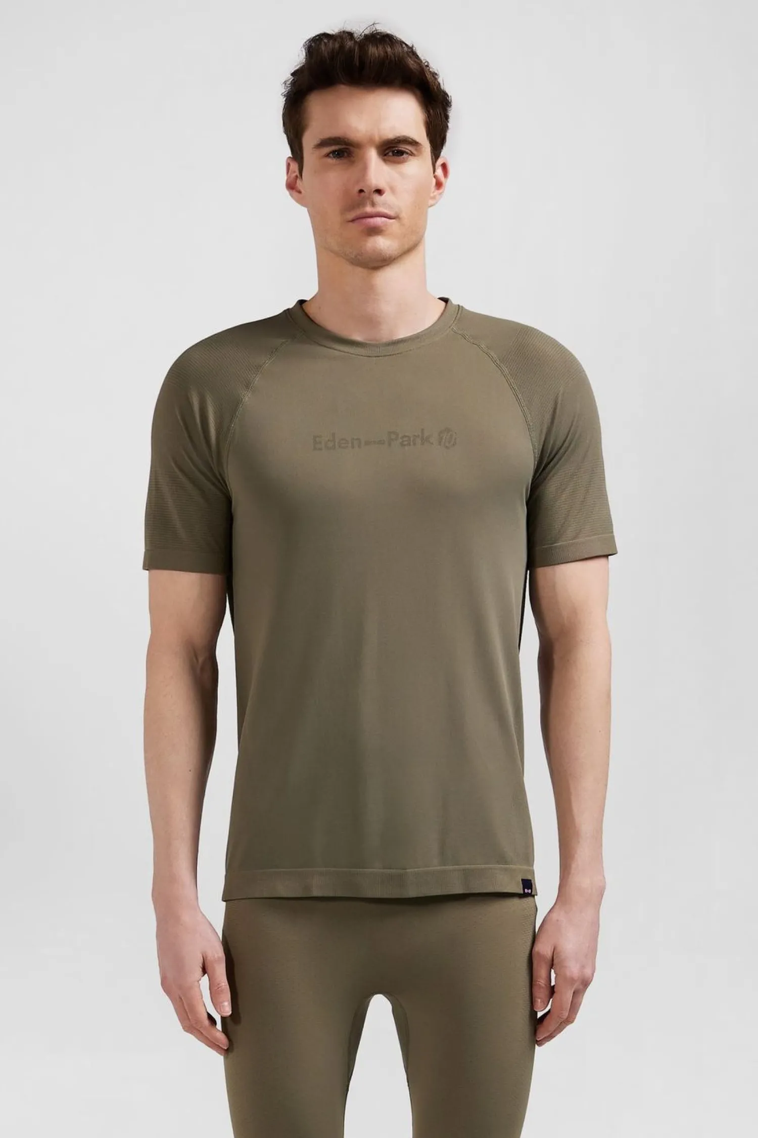 Hot T-hirt De port anche Courte A Detai Cerce Kaki Homme T-Shirts