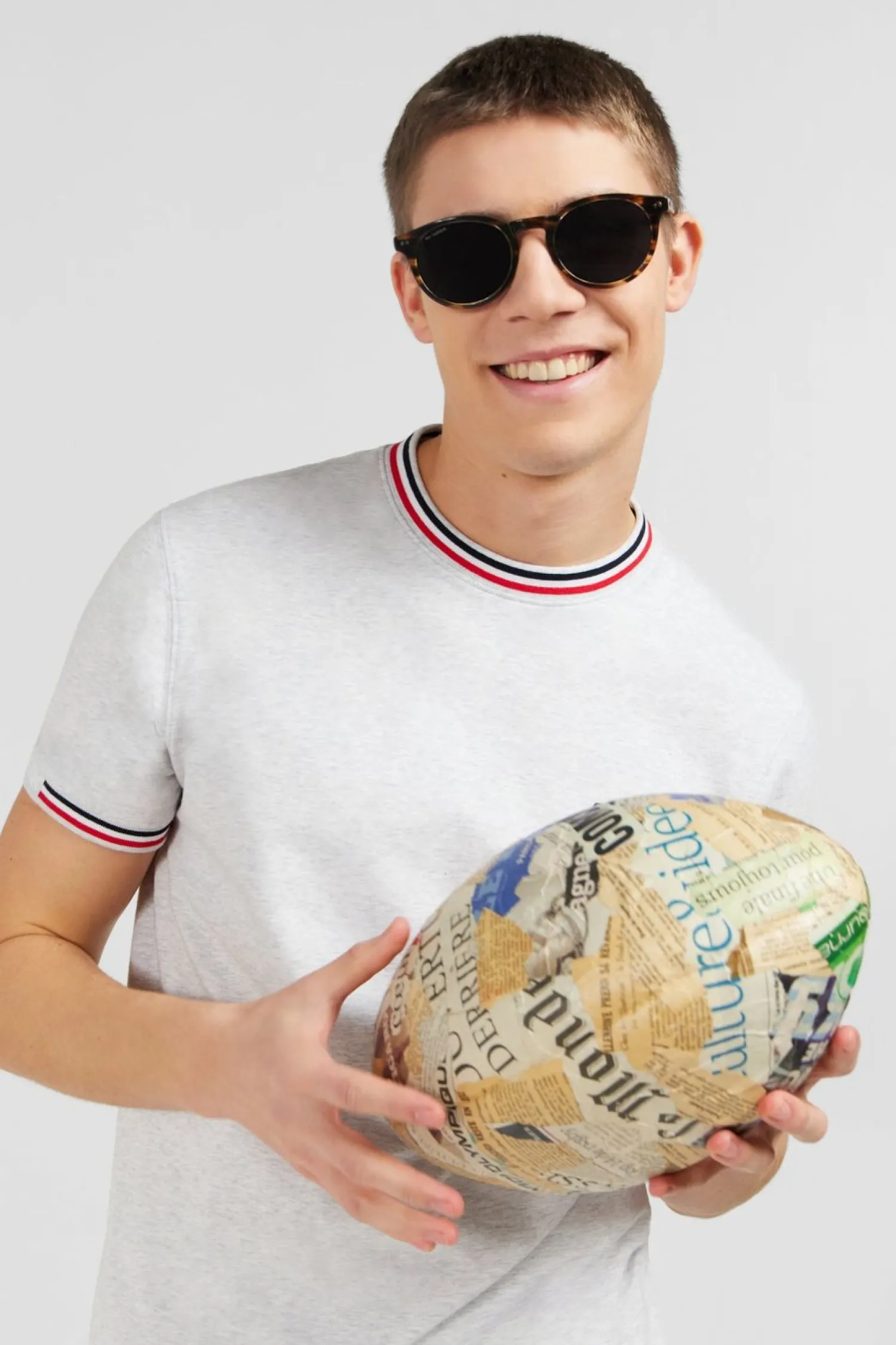 Discount T-hirt Gri Cair A anche Courte Homme T-Shirts