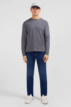 Online T-hirt Gri Co Rond A anche ongue Homme T-Shirts