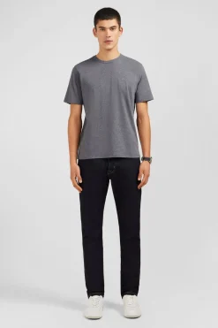 New T-hirt Gri Co Rond A anche Courte Homme T-Shirts