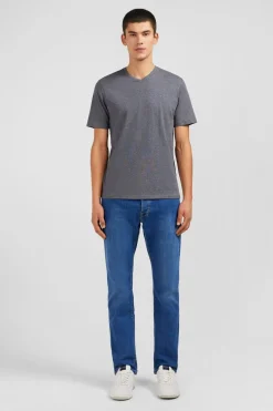 T-hirt Gri Co V A anche Courte Homme T-Shirts