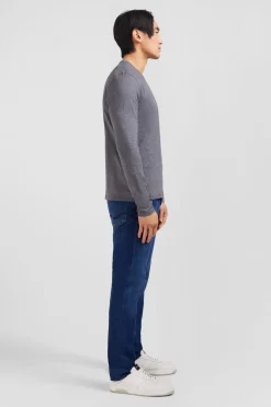 Sale T-hirt Gri Co V A anche ongue Homme T-Shirts