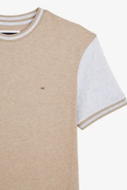 Outlet T-hirt anche Courte Beige Coorbock Homme T-Shirts