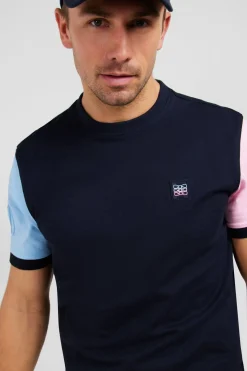 Hot T-hirt anche Courte Bicoore arine En Coton Homme T-Shirts