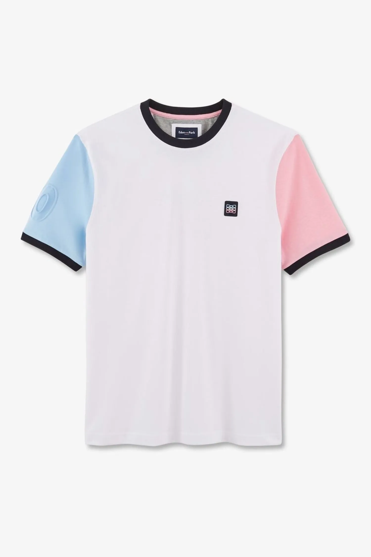 Sale T-hirt anche Courte Banc En Coton Detai Ebee Homme T-Shirts