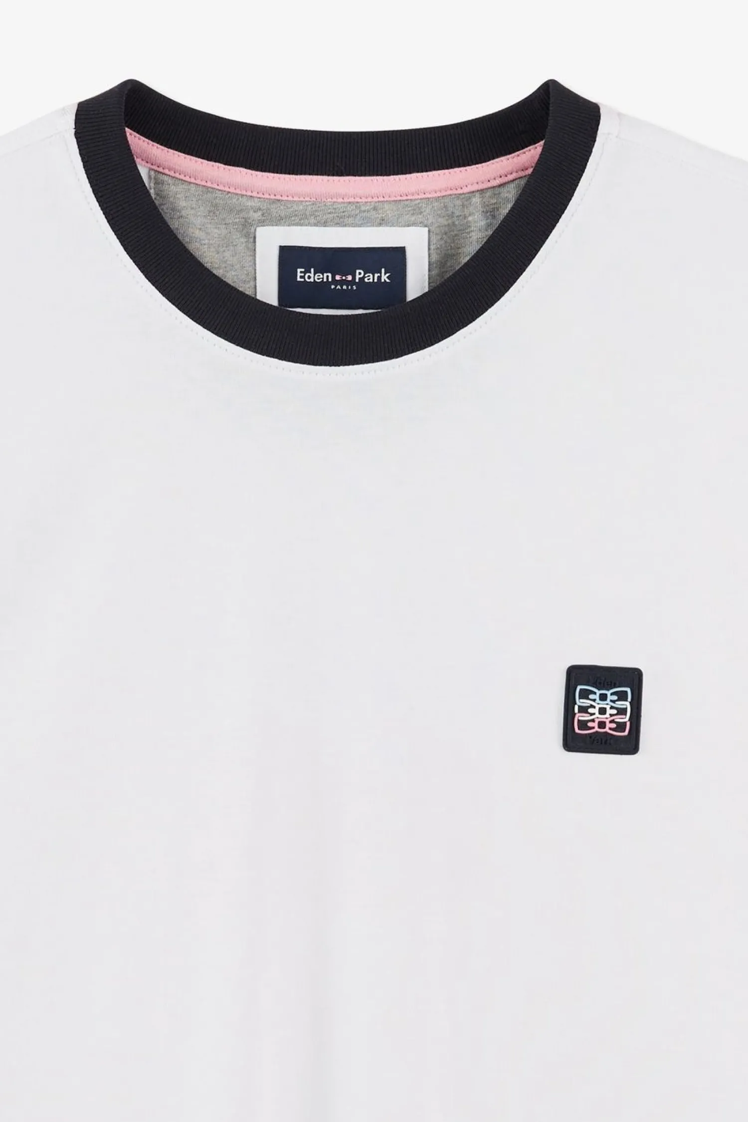 Sale T-hirt anche Courte Banc En Coton Detai Ebee Homme T-Shirts
