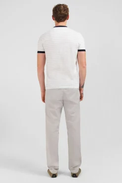 Best T-hirt anche Courte Banc Raye Homme T-Shirts