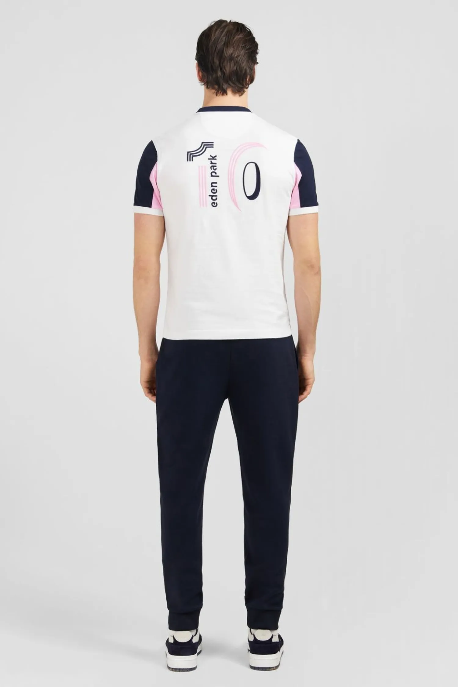 Discount T-hirt anche Courte Banc En Coton Broderie Nuero 10 Homme T-Shirts
