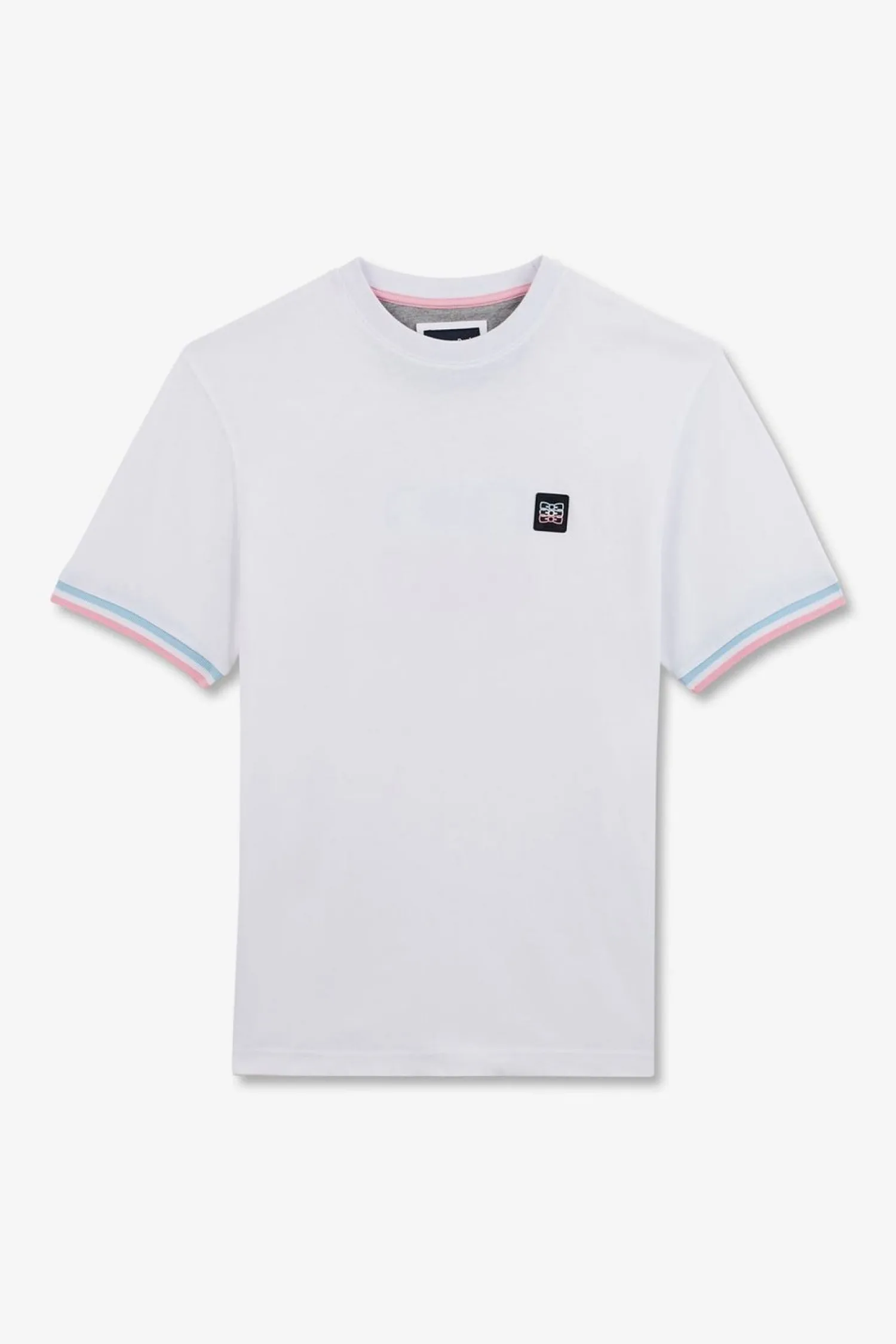 Sale T-hirt anche Courte Banc Avec ogo Reiefe Homme T-Shirts