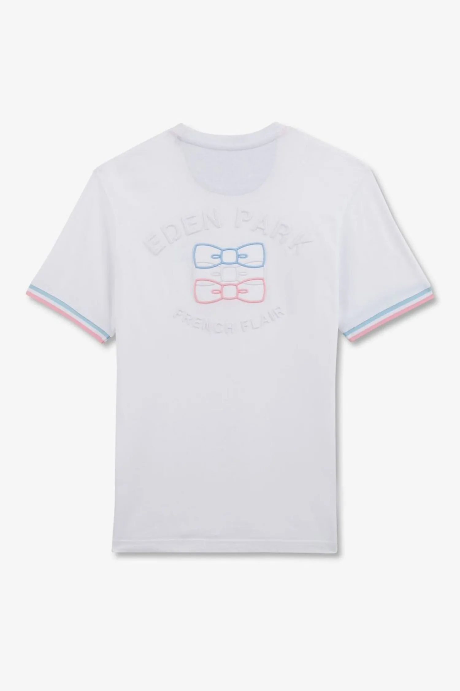 Sale T-hirt anche Courte Banc Avec ogo Reiefe Homme T-Shirts