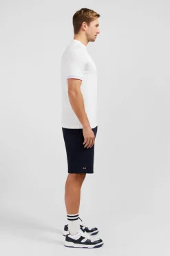 Sale T-hirt anche Courte Banc Avec ogo Reiefe Homme T-Shirts