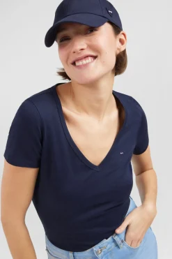 Sale T-hirt anche Courte Beu arine En Coton Pia Femme T-Shirts