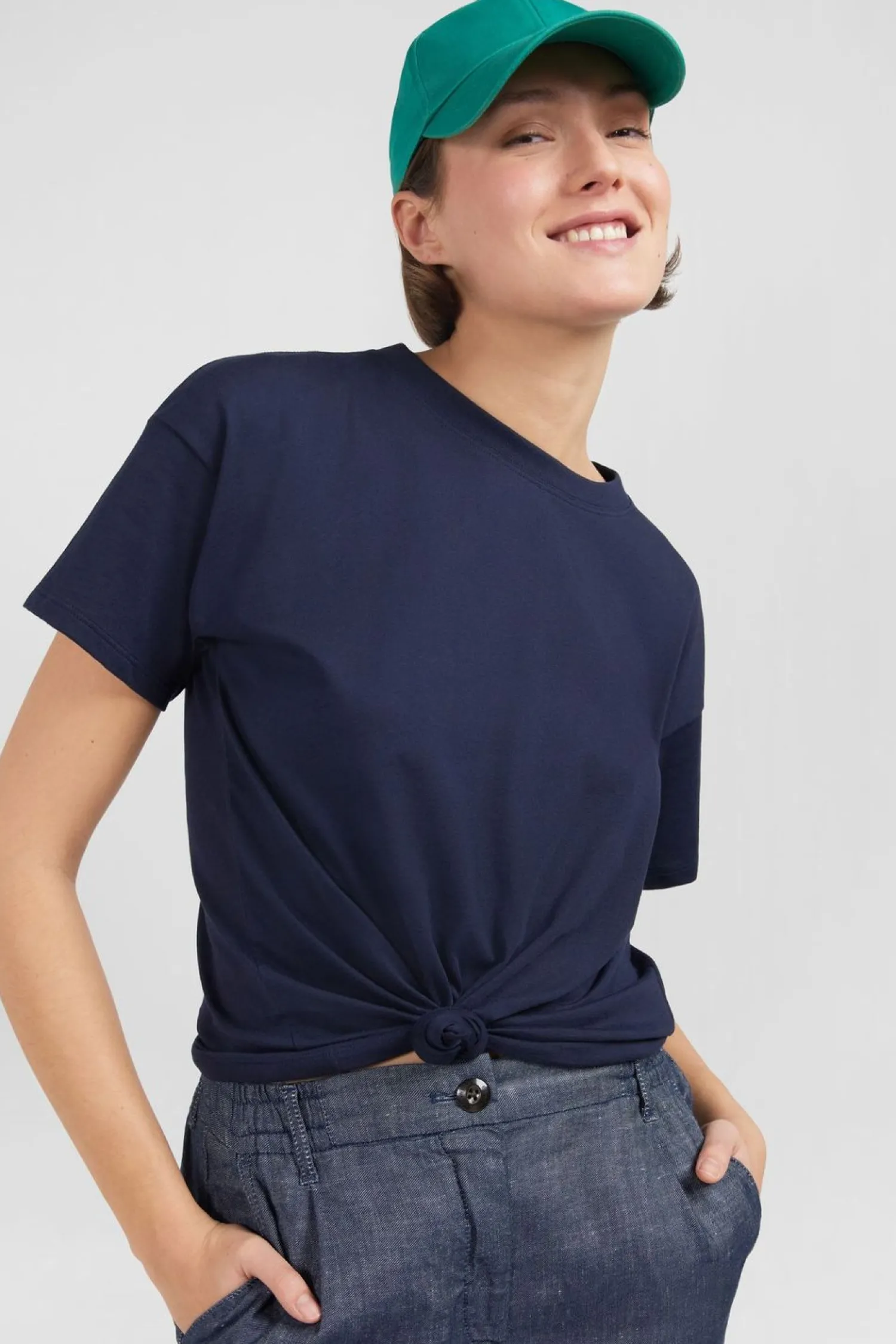 Sale T-hirt anche Courte Beu arine Uni Femme T-Shirts
