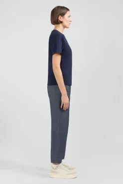 Sale T-hirt anche Courte Beu arine Uni Femme T-Shirts
