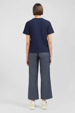 Sale T-hirt anche Courte Beu arine Uni Femme T-Shirts
