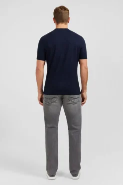 Clearance T-hirt anche Courte Beu arine Uni Homme T-Shirts