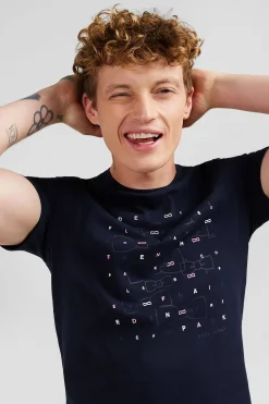 Sale T-hirt anche Courte Beu arine Iprie Homme T-Shirts