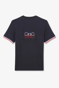 New T-hirt anche Courte Beu arine Avec ogo Reiefe Homme T-Shirts
