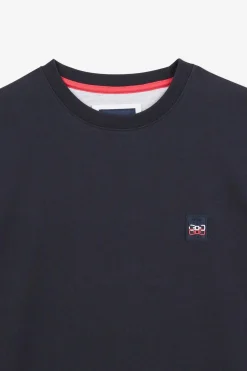 New T-hirt anche Courte Beu arine Avec ogo Reiefe Homme T-Shirts