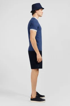 Sale T-hirt anche Courte Beu Raye Homme T-Shirts