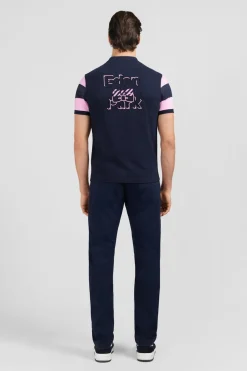 Clearance T-hirt anche Courte Cerce arine Et Roe En Coton Homme T-Shirts