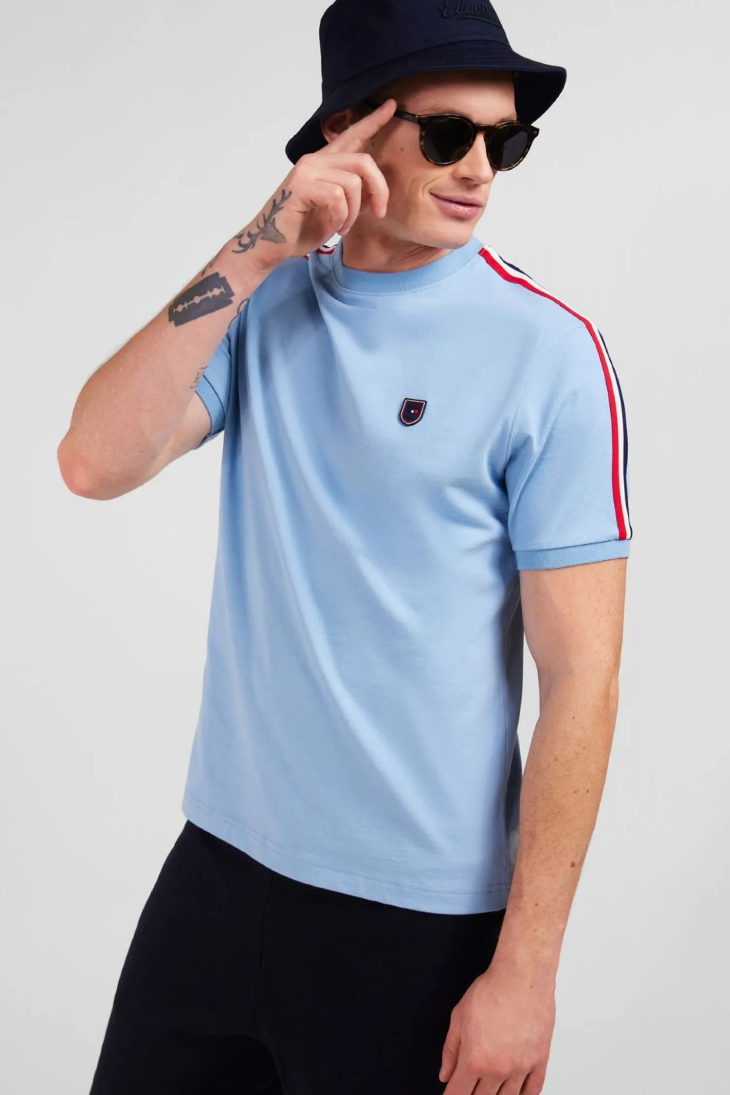 Clearance T-hirt anche Courte Cie En Coton Gaon Epaue Tricoore Homme T-Shirts
