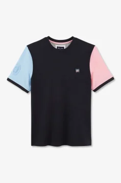 T-hirt anche Courte arine En Coton Detai Ebee Homme T-Shirts