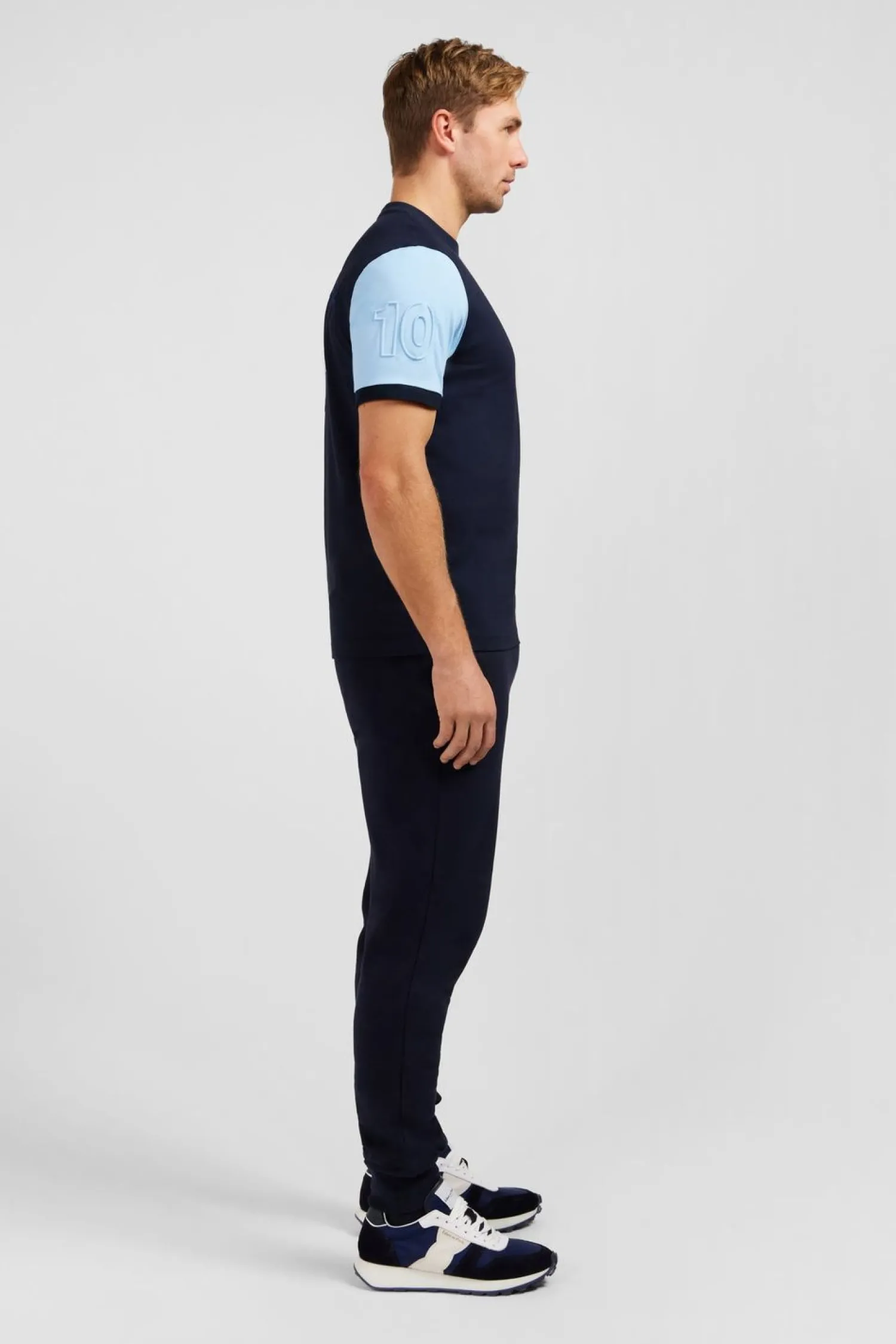 T-hirt anche Courte arine En Coton Detai Ebee Homme T-Shirts