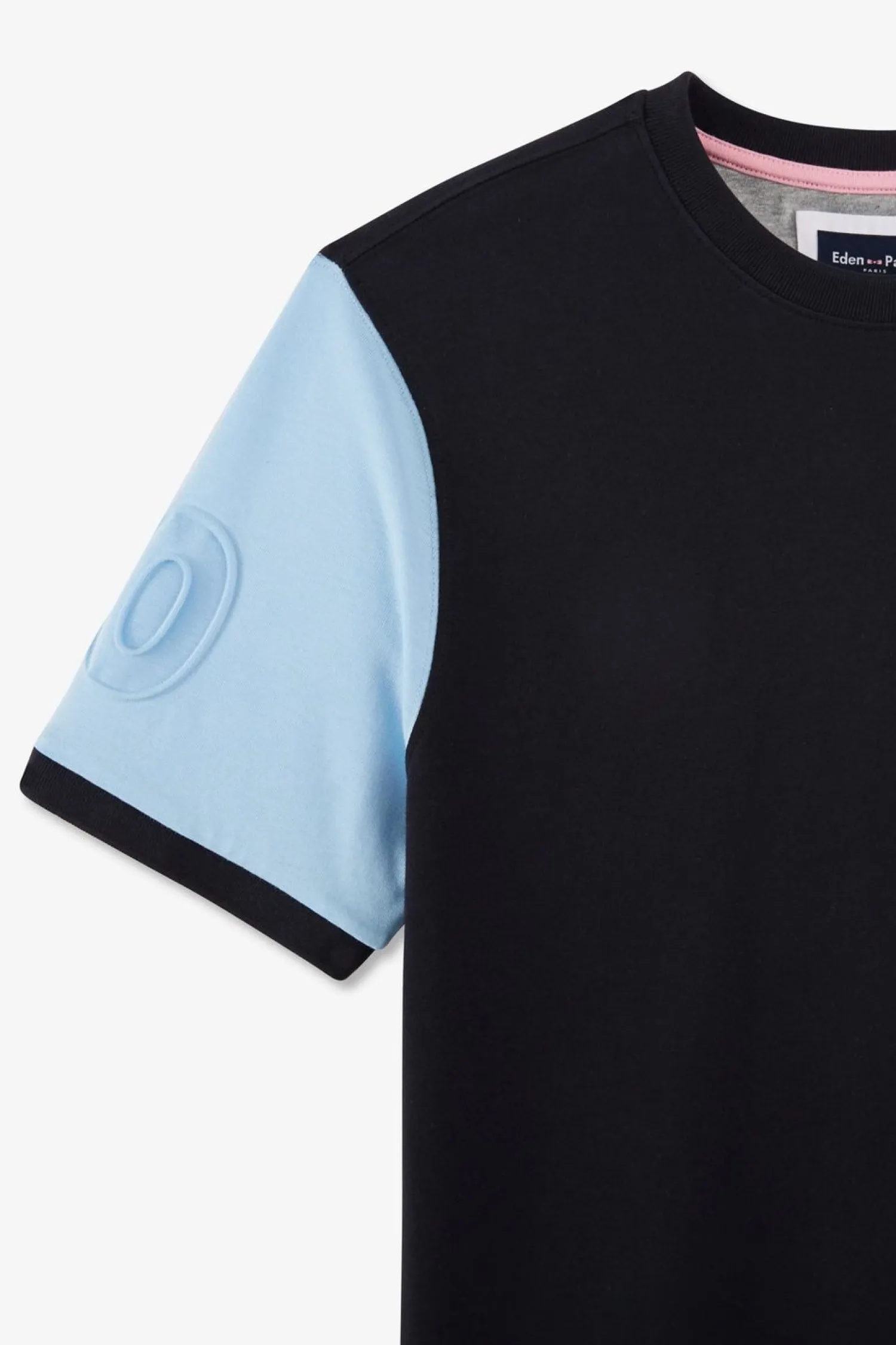 T-hirt anche Courte arine En Coton Detai Ebee Homme T-Shirts
