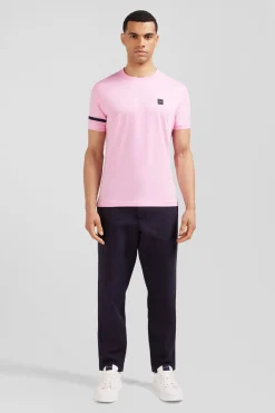 Clearance T-hirt anche Courte Roe En Coton Badge Ebee Homme T-Shirts