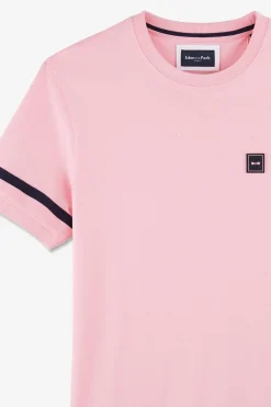 Clearance T-hirt anche Courte Roe En Coton Badge Ebee Homme T-Shirts