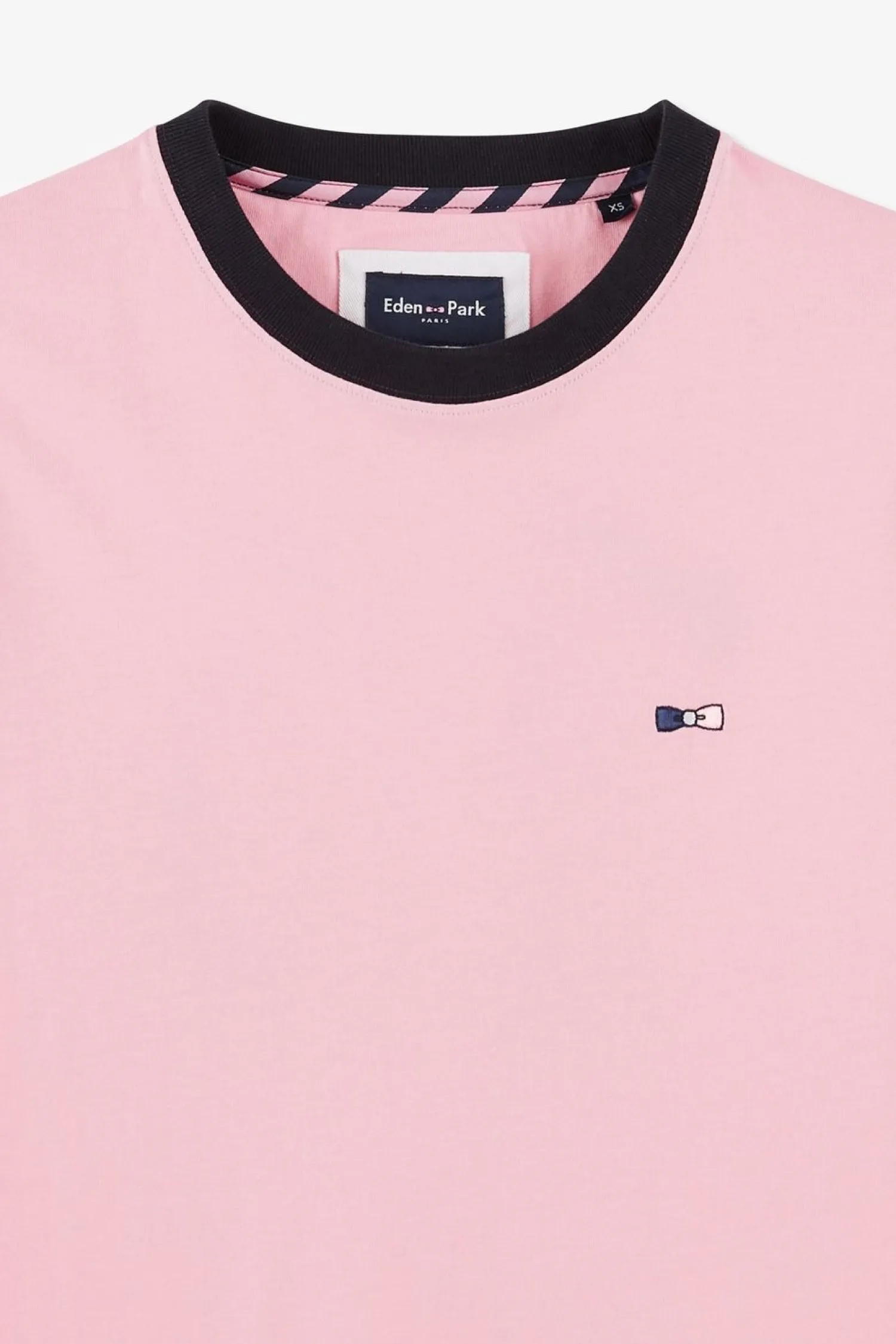 New T-hirt anche Courte Roe En Coton Broderie Nuero 10 Homme T-Shirts