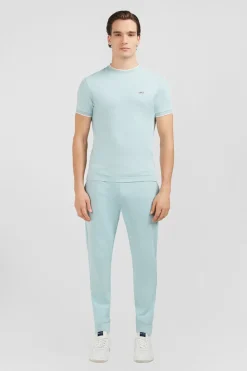 Discount T-hirt anche Courte Uni Vert En Coton tretch Homme T-Shirts