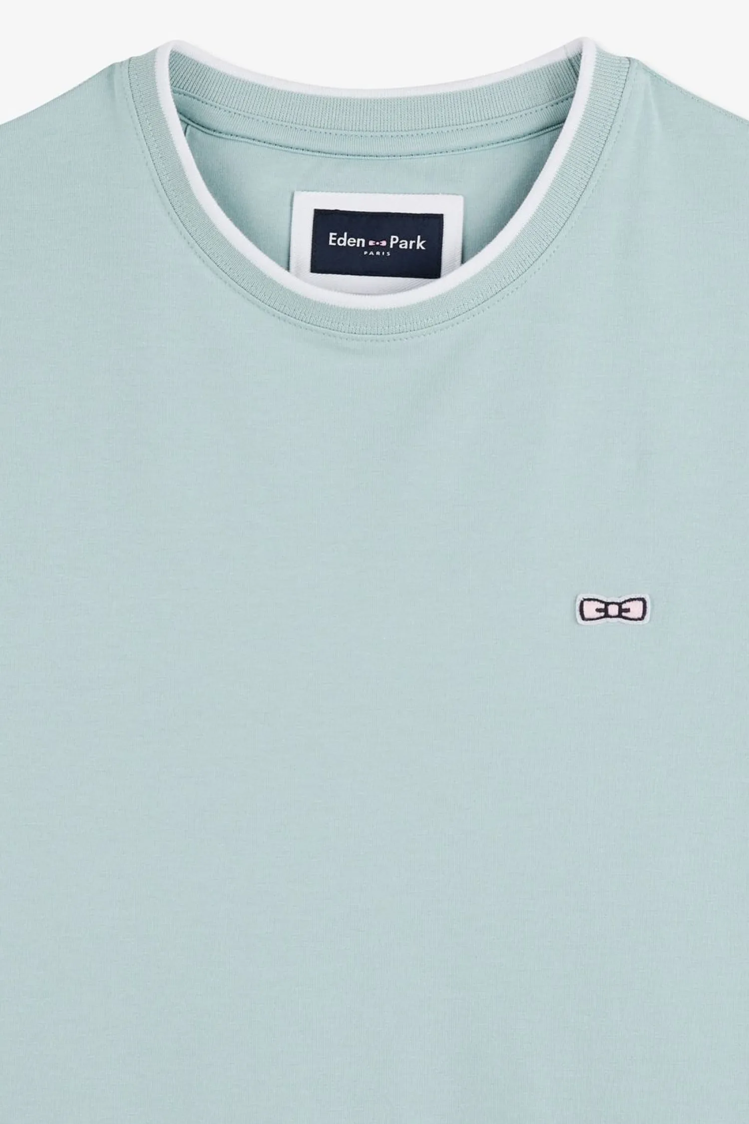 Discount T-hirt anche Courte Uni Vert En Coton tretch Homme T-Shirts