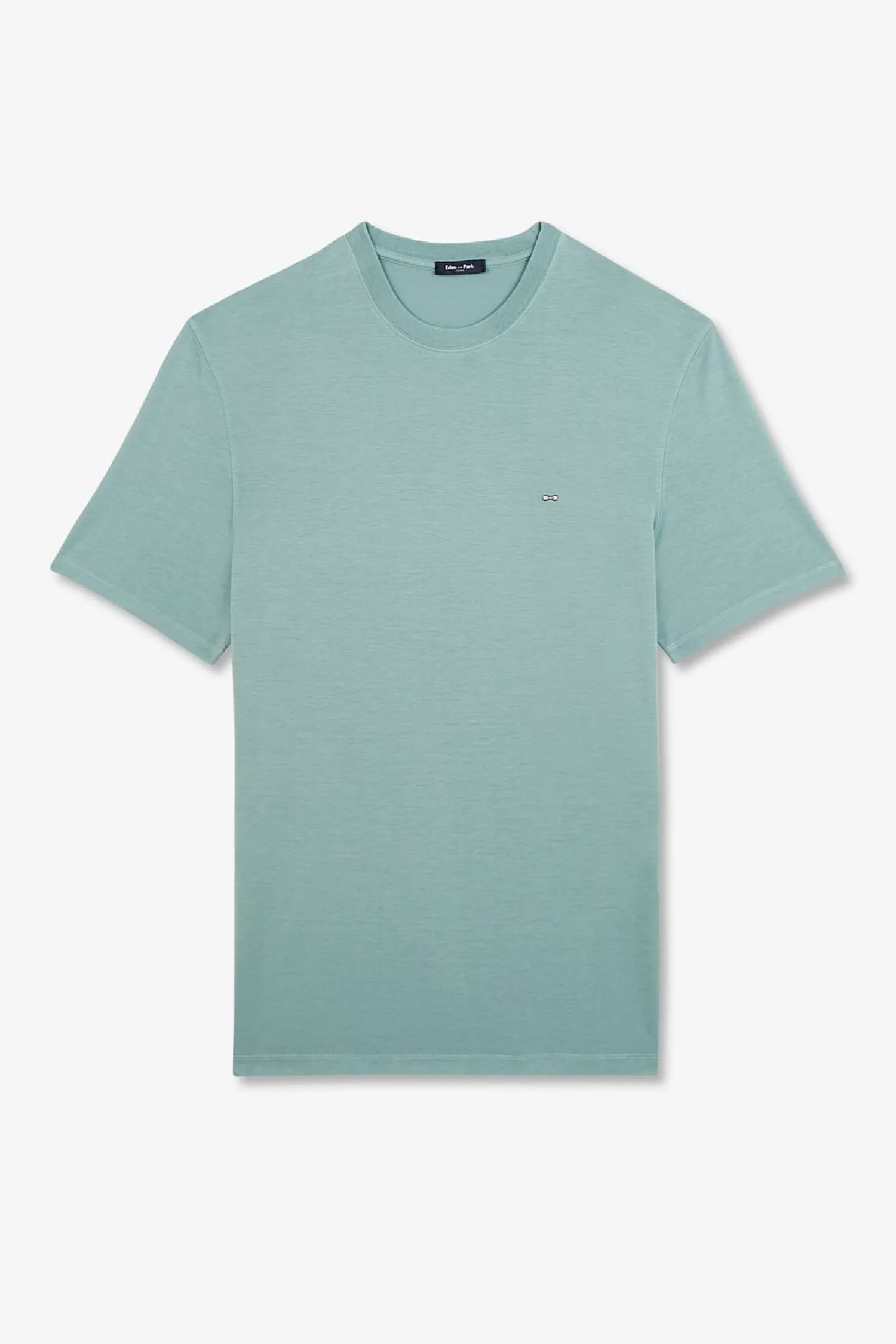 Discount T-hirt anche Courte Vert Uni Homme T-Shirts